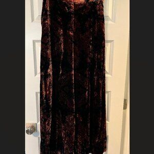 Mango Velvet Wide Leg Pants